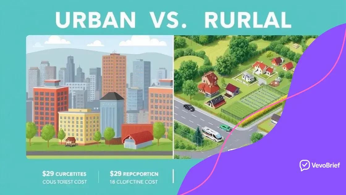 Comparing urban vs rural living costs