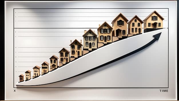 A graph illustrating the correlation between interest rates, inflation, and housing prices in the US over the past five years.