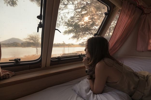 Inside a luxurious train car, showing comfortable seating, large windows with scenic views, and passengers relaxing and enjoying the journey. The interior is well-lit and inviting.